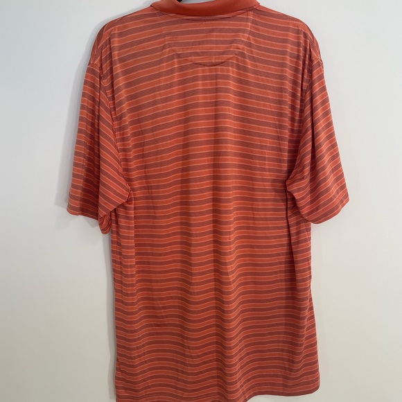 Brooks Brothers Orange / Derp Navy Striped Men's Polo Shirt XL - Picture 9 of 10